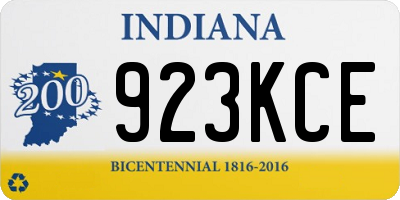 IN license plate 923KCE