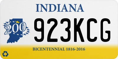 IN license plate 923KCG