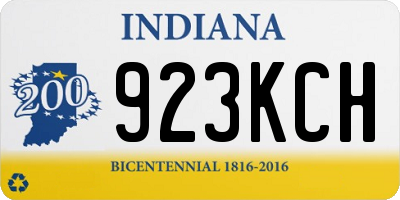 IN license plate 923KCH