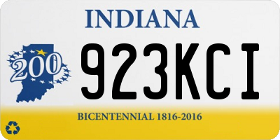 IN license plate 923KCI