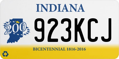 IN license plate 923KCJ