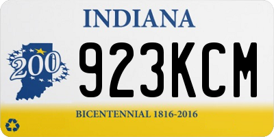 IN license plate 923KCM