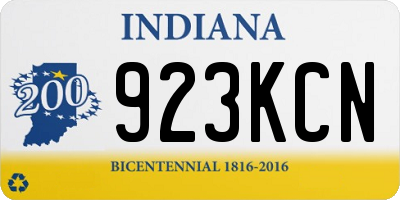 IN license plate 923KCN