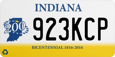 IN license plate 923KCP