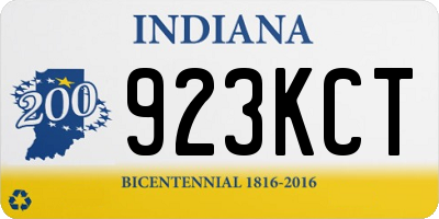 IN license plate 923KCT