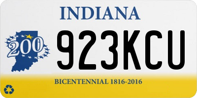 IN license plate 923KCU