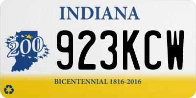 IN license plate 923KCW