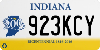 IN license plate 923KCY