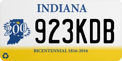 IN license plate 923KDB
