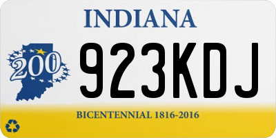 IN license plate 923KDJ