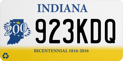 IN license plate 923KDQ
