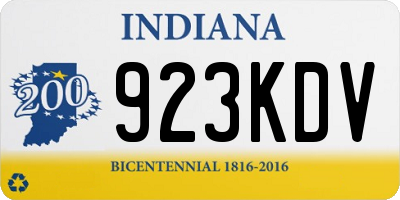 IN license plate 923KDV