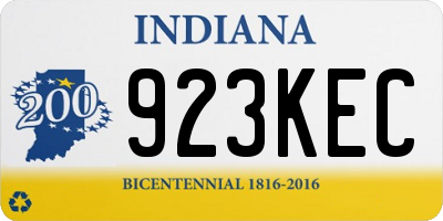 IN license plate 923KEC