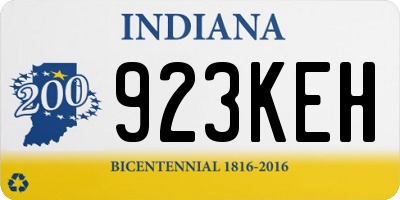 IN license plate 923KEH