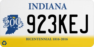 IN license plate 923KEJ