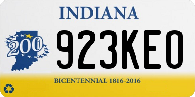 IN license plate 923KEO