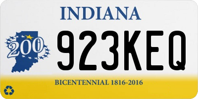IN license plate 923KEQ