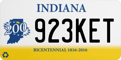 IN license plate 923KET