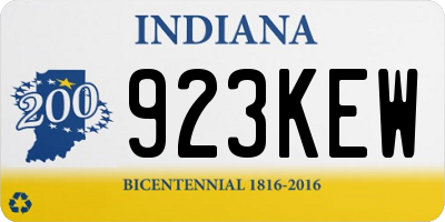 IN license plate 923KEW