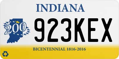 IN license plate 923KEX
