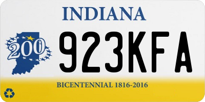IN license plate 923KFA