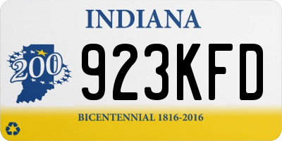 IN license plate 923KFD