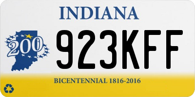 IN license plate 923KFF