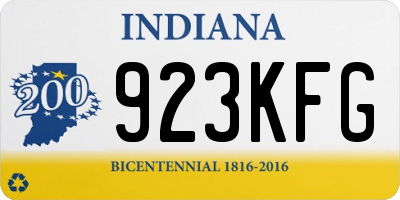 IN license plate 923KFG