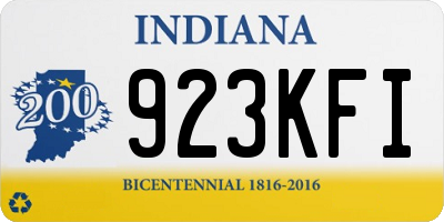 IN license plate 923KFI