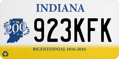 IN license plate 923KFK
