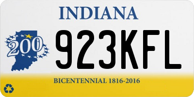 IN license plate 923KFL