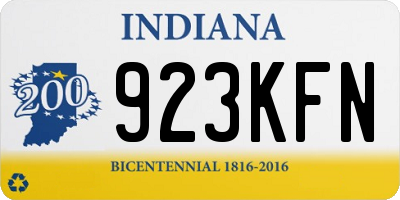 IN license plate 923KFN