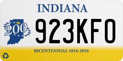 IN license plate 923KFO