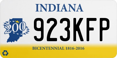 IN license plate 923KFP