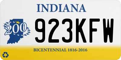 IN license plate 923KFW