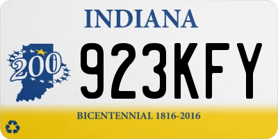 IN license plate 923KFY