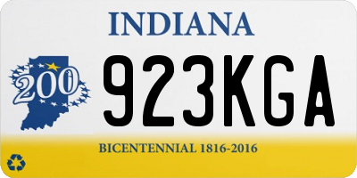 IN license plate 923KGA