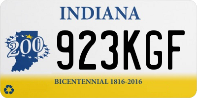 IN license plate 923KGF