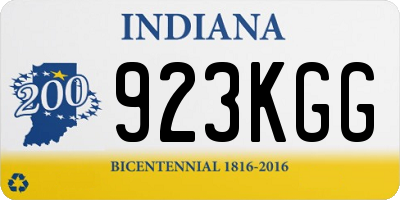 IN license plate 923KGG