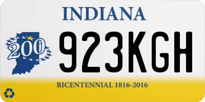 IN license plate 923KGH