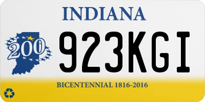 IN license plate 923KGI