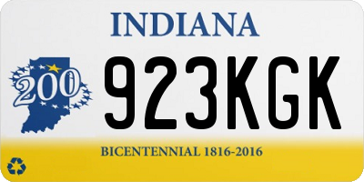 IN license plate 923KGK
