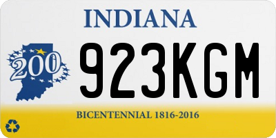 IN license plate 923KGM