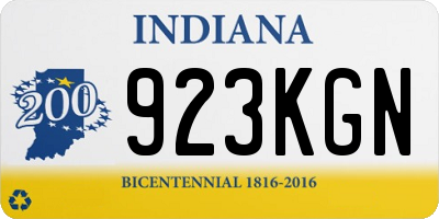 IN license plate 923KGN