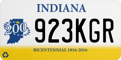 IN license plate 923KGR