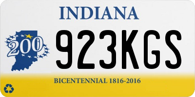 IN license plate 923KGS