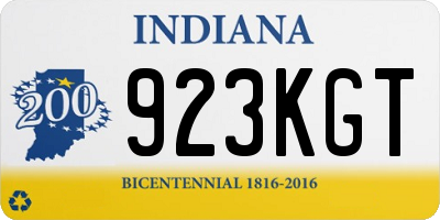 IN license plate 923KGT