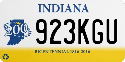 IN license plate 923KGU