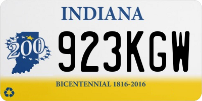 IN license plate 923KGW