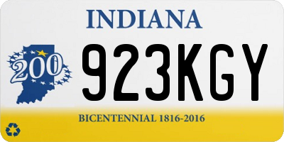 IN license plate 923KGY